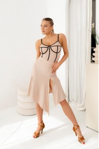 Latin dance skirt by FASHION DANCE model Skirt lat W 034/1 Beige