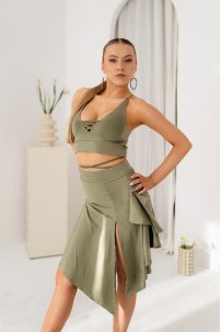 Dance blouse for women by FASHION DANCE style Top W 022/1 Olive