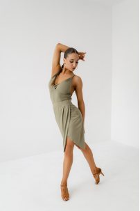 Спідниця для бальних танців для латини від бренду FASHION DANCE модель Skirt lat W 007/1 Green