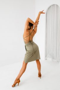 Спідниця для бальних танців для латини від бренду FASHION DANCE модель Skirt lat W 007/1 Green
