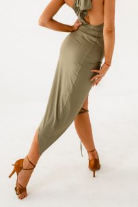 Latin dance skirt by FASHION DANCE model Skirt lat W 014 Olive