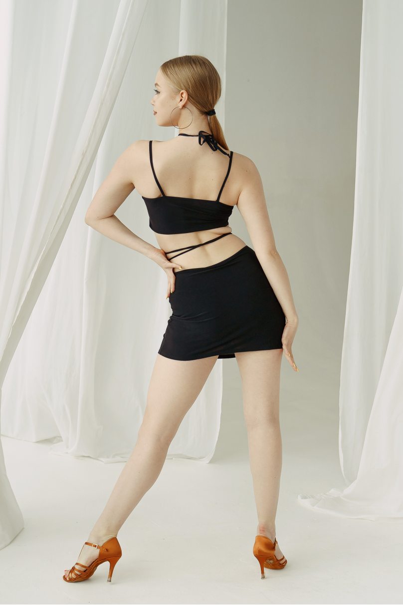 Latin dance skirt by FASHION DANCE model WSLT638BK