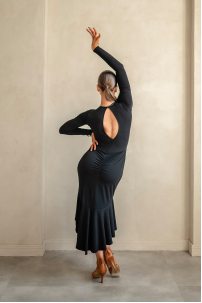 Платье для бальных танцев для латины от бренда FASHION DANCE модель WDLT715BK