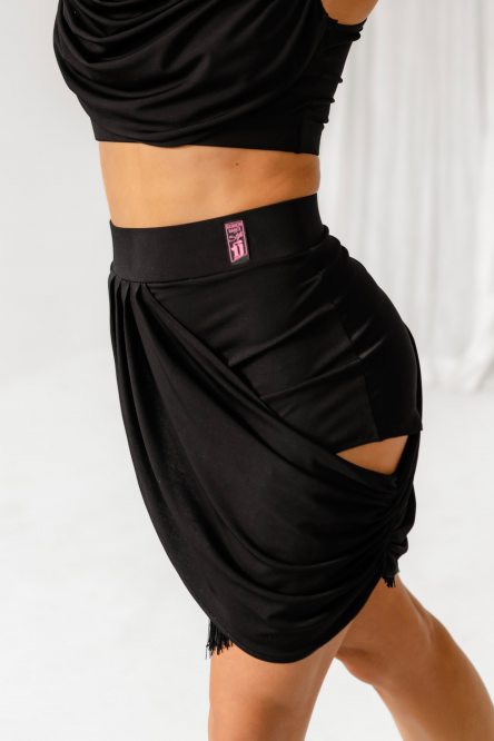 Женская юбка для латины модель Skirt 047 Black