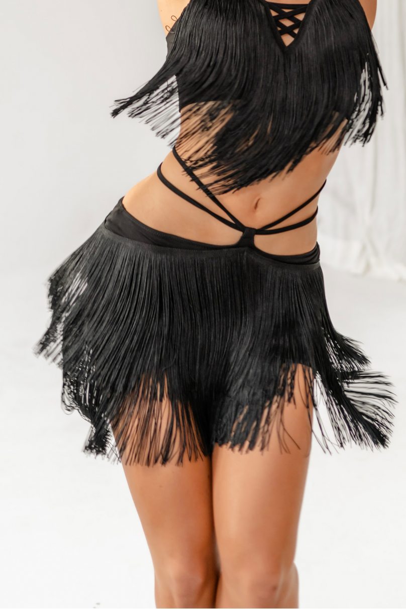 Latin dance skirt by FASHION DANCE model WSLT648BK