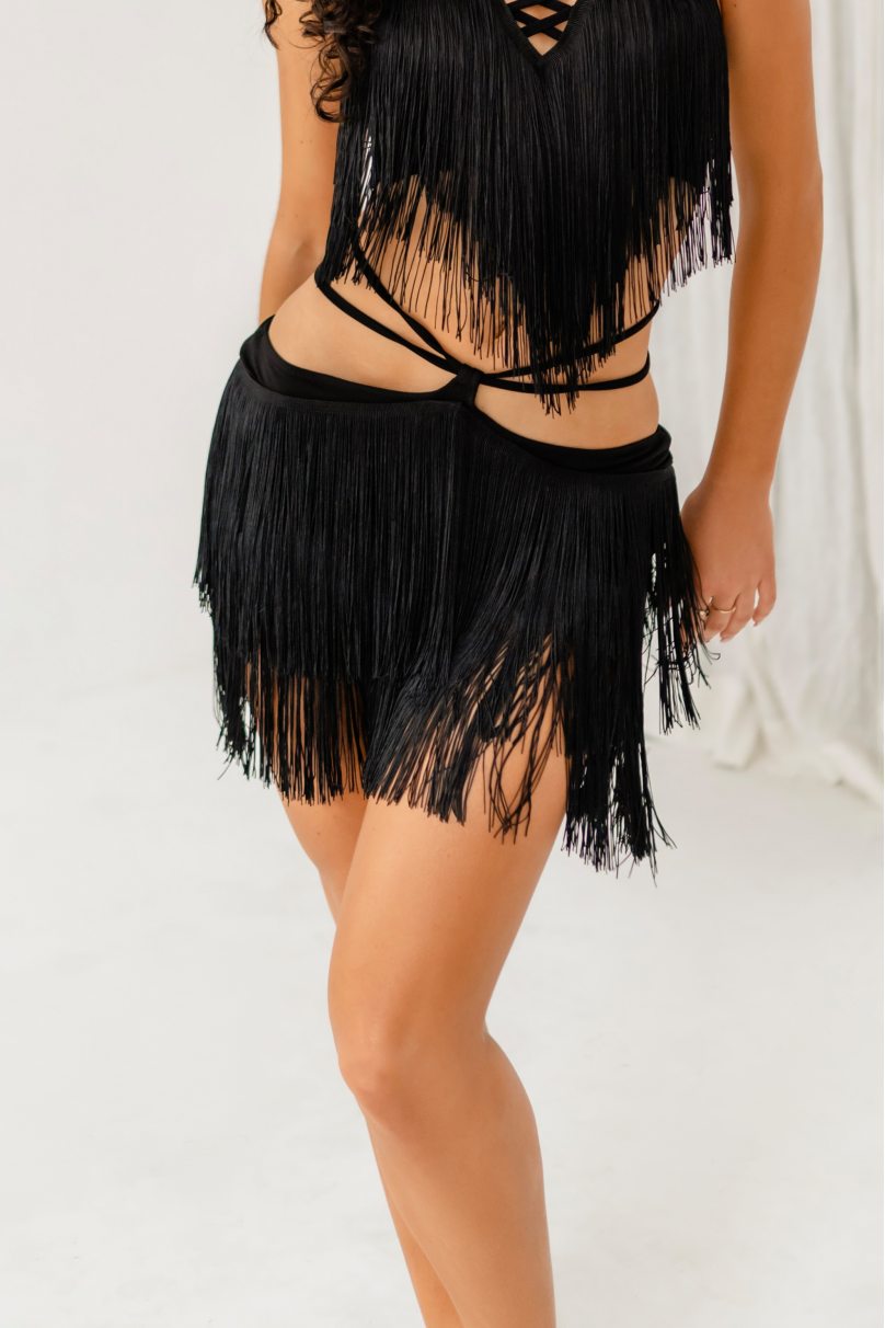 Спідниця для бальних танців для латини від бренду FASHION DANCE модель Skirt lat W 048 Black
