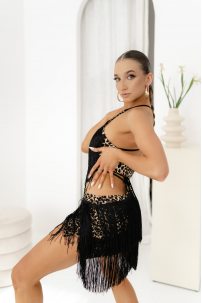 Latin dance skirt by FASHION DANCE model Skirt lat W 048 Leopard