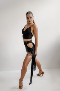Спідниця для бальних танців для латини від бренду FASHION DANCE модель Skirt lat W 049 Black