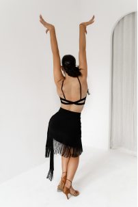 Спідниця для бальних танців для латини від бренду FASHION DANCE модель Skirt lat W 049 Black