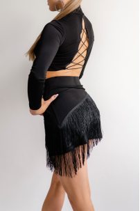 Latin dance skirt by FASHION DANCE model Skirt lat W 002 Black