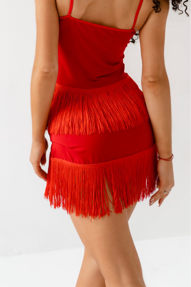 Спідниця для бальних танців для латини від бренду FASHION DANCE модель Skirt lat W 005 Red
