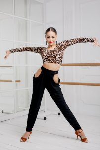 Dance blouse for women by FASHION DANCE style Top W 011 Leopard