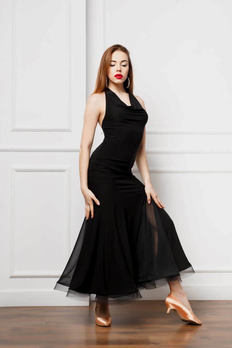 Платье для танцев стандарт от бренда FASHION DANCE модель WDST809BK