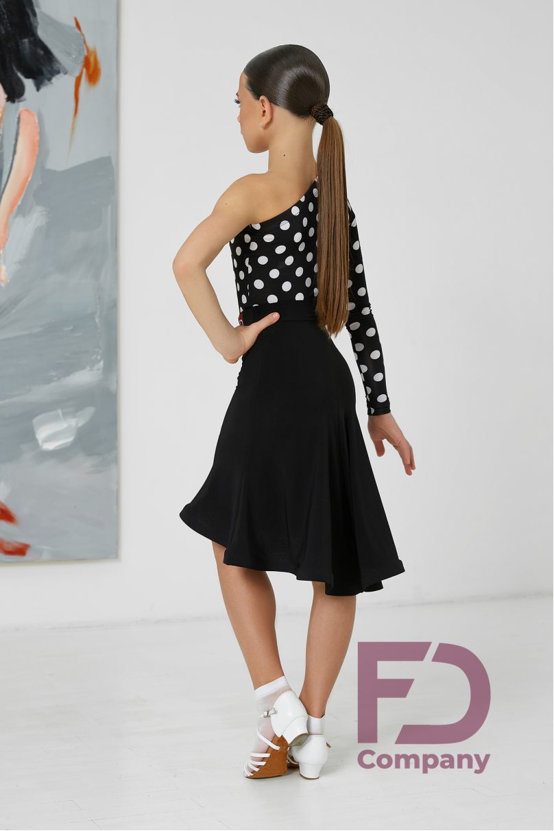 Ballroom latin dance skirt for girls by FD Company style Юбка ЮЛ-131 KW/Salmon