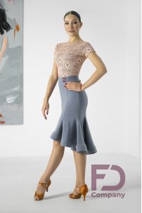 Latin dance skirt by FD Company model Юбка ЮЛ-1072/1/White
