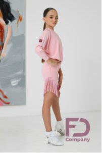Girls ballroom dance dress by FD Company style Платье ПЛ-1246 KW/Light pink
