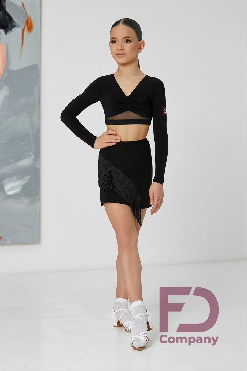 Ballroom latin dance skirt for girls by FD Company style Юбка ЮЛ-1265/Purple