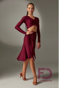Latin dance skirt by FD Company model Юбка ЮЛ-131/2/Grey