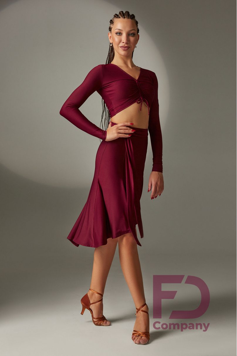 Latin dance skirt by FD Company model Юбка ЮЛ-131/2/Purple