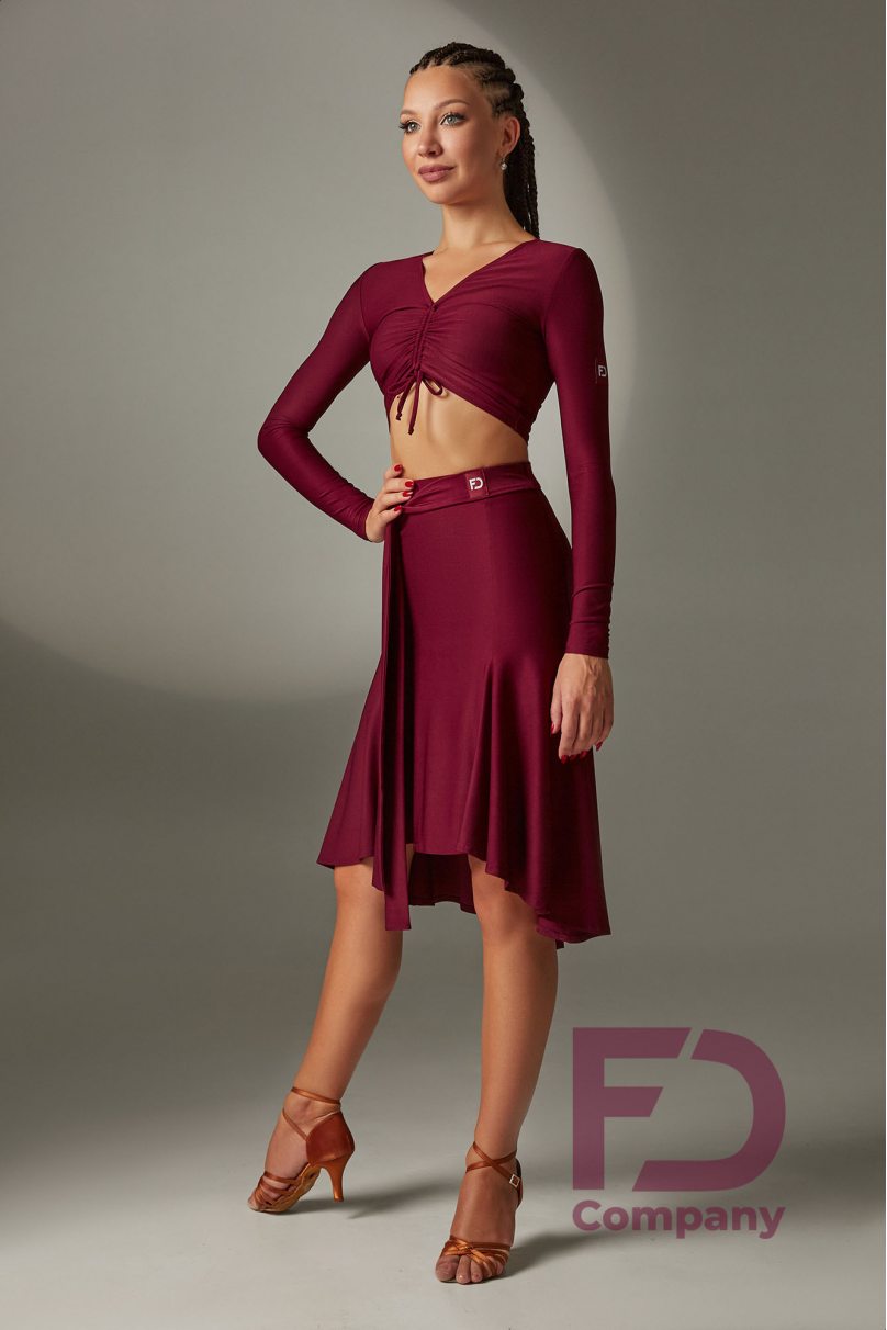Latin dance skirt by FD Company model Юбка ЮЛ-131/2/Purple