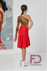 Ballroom latin dance skirt for girls by FD Company style Юбка ЮЛ-1264 KW/Fuchsia light