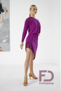 Latin dance dress by FD Company model Платье ПЛ-1246/Turquoise
