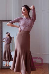 Ballroom standard dance skirt by FD Company style Юбка ЮС-1201/Light pink