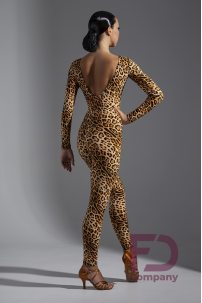 Women jumpsuit for dance Zebra print
