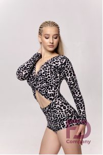 Dance Leotard with Colorful Leopard Print