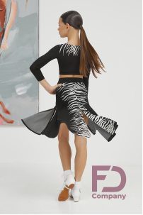 Girls dance skirt with zebra print