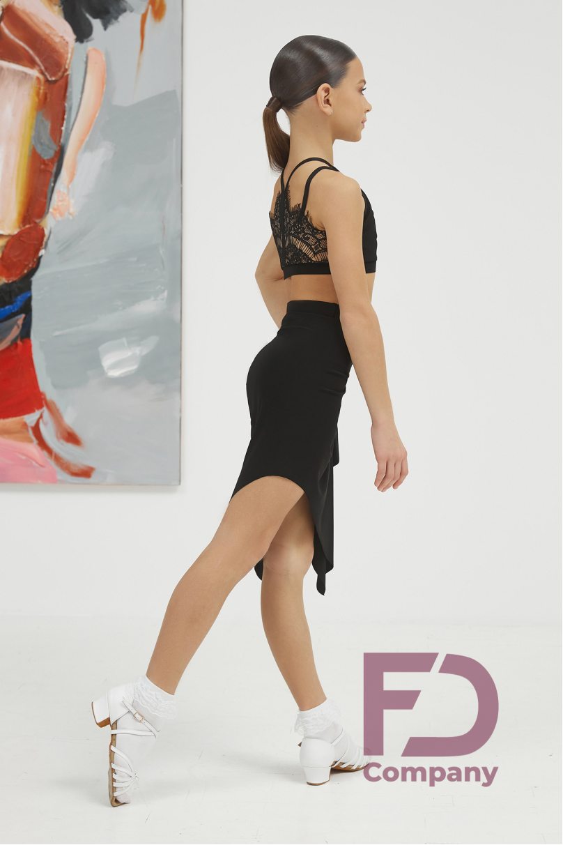 Ballroom latin dance skirt for girls by FD Company style Юбка ЮЛ-1304 KW