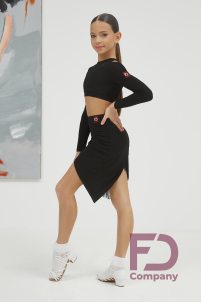 Ballroom latin dance skirt for girls by FD Company style Юбка ЮЛ-1302 KW