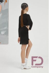 Ballroom latin dance skirt for girls by FD Company style Юбка ЮЛ-1305 KW Black