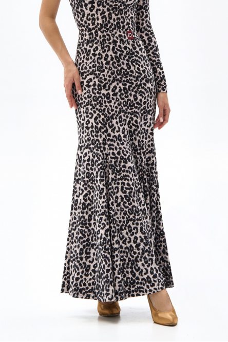 Women's Balroom|Smooth Dance Skirt Leopard