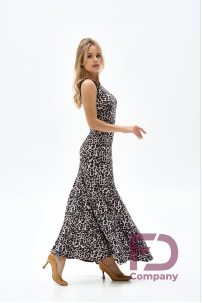 Ballroom standard dance skirt by FD Company style Юбка ЮС-1002/2 Leo dark grey