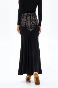 Ballroom standard dance skirt by FD Company style Юбка ЮС-1337 Black (Leopard)
