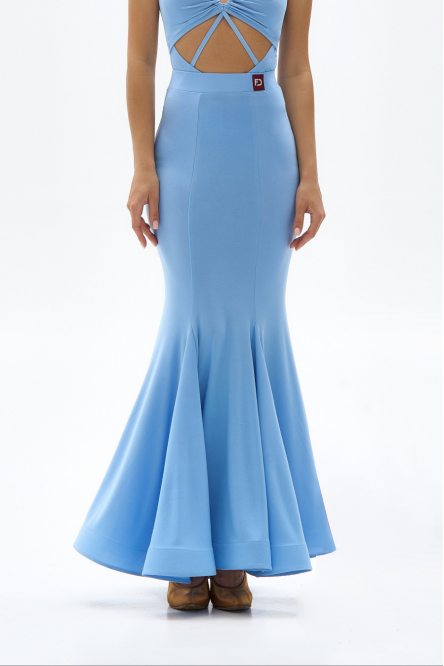 Women's Ballroom|Smooth Dance Skirt with Crinoline Blue
