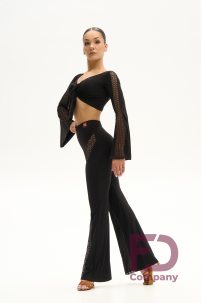 Жіночі штани для бальних танців для латини від бренду FD Company модель Брюки БР-1333/Black
