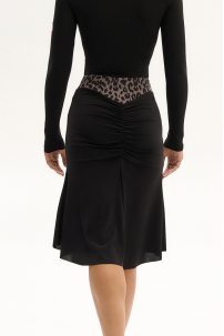 Latin dance skirt by FD Company model Юбка ЮЛ-1331/1/Black(Leo red)