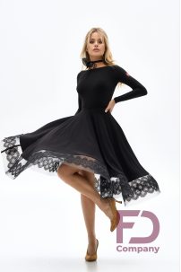 Ballroom standard dance skirt by FD Company style Юбка ЮС-1338 Black