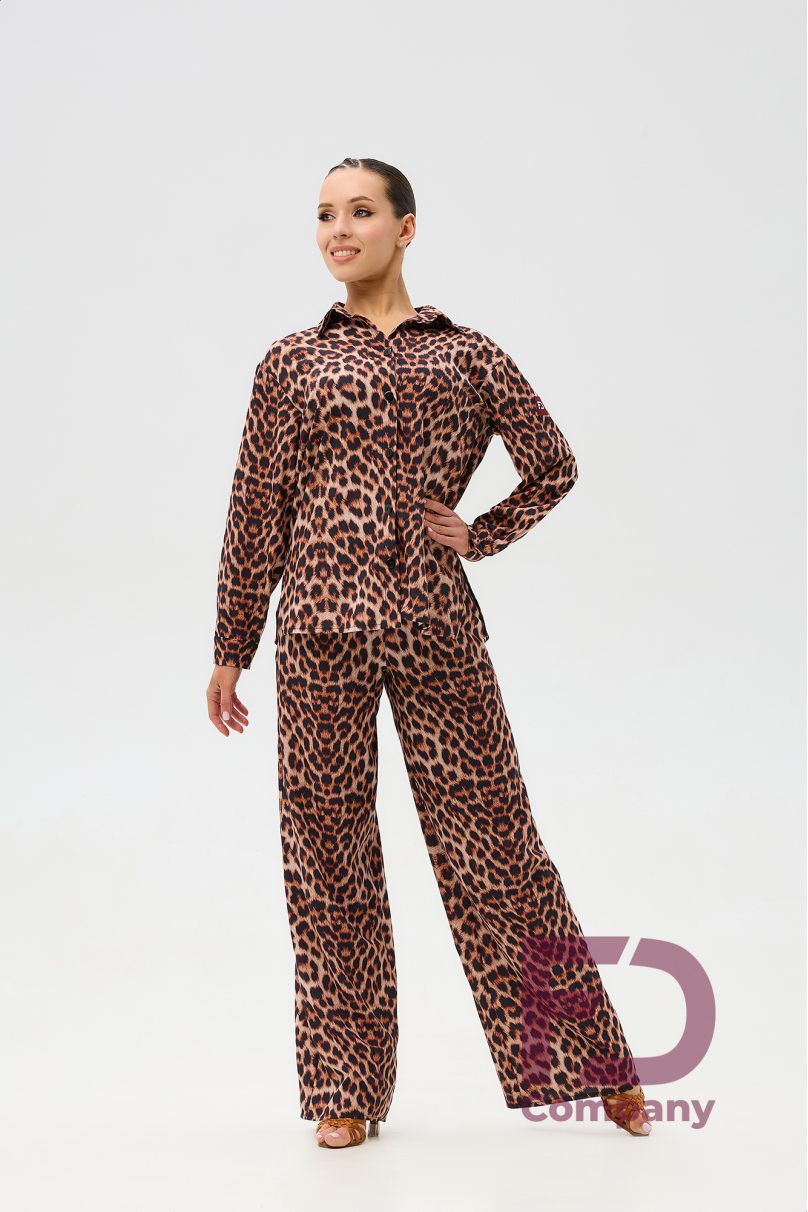 Tanzkleidung Marke FD Company Tanz Top, Blusen modell Блуза БЛ-1350/1/Leopard