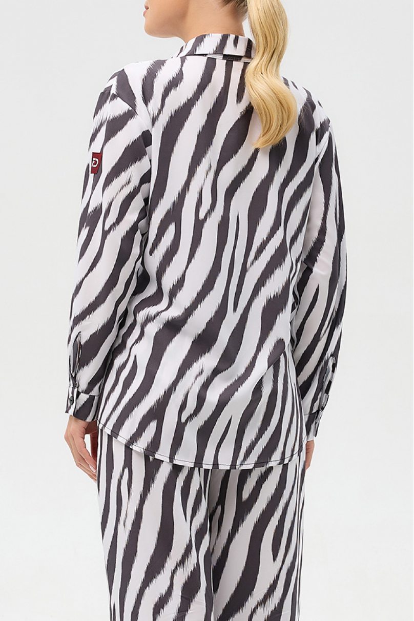 Блуза для бальных танцев стандарт от бренда FD Company модель Блуза БЛ-1350/1/Zebra