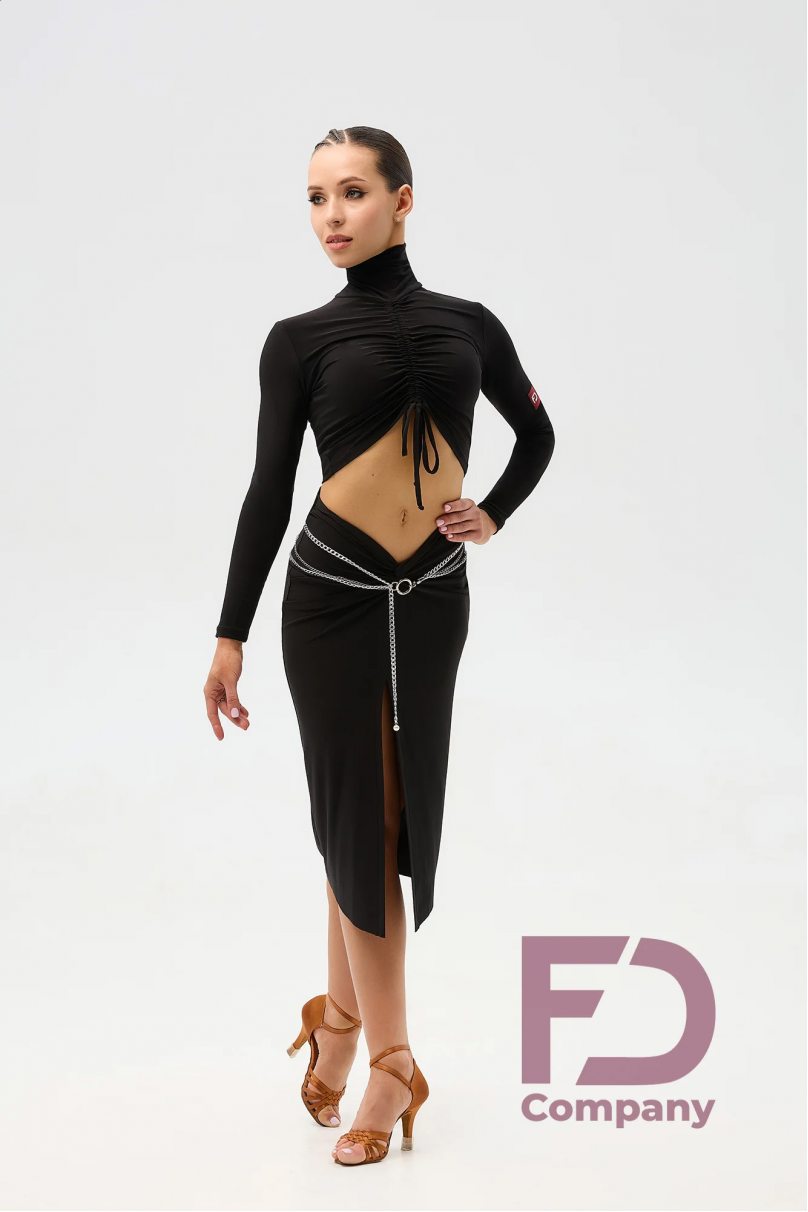 Юбка для бальных танцев для латины от бренда FD Company модель Юбка ЮЛ-1357/Black