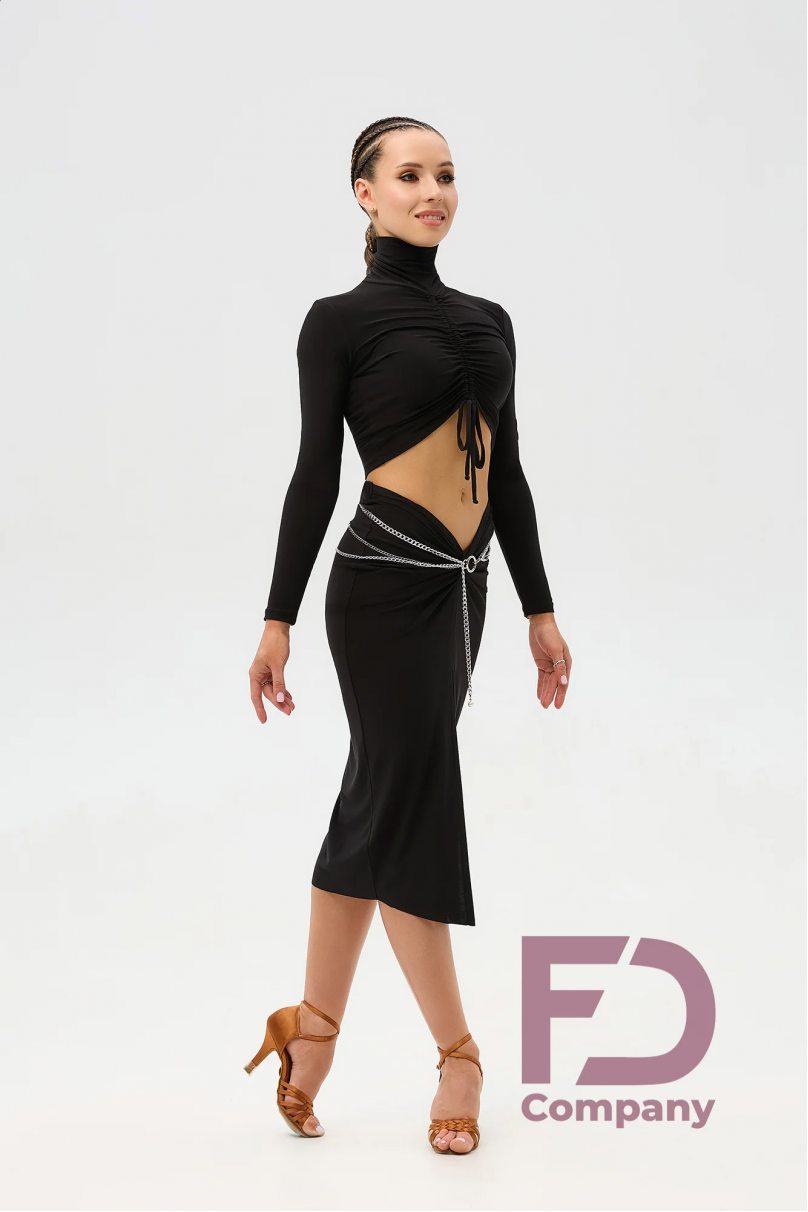 Спідниця для бальних танців для латини від бренду FD Company модель Юбка ЮЛ-1357/Black