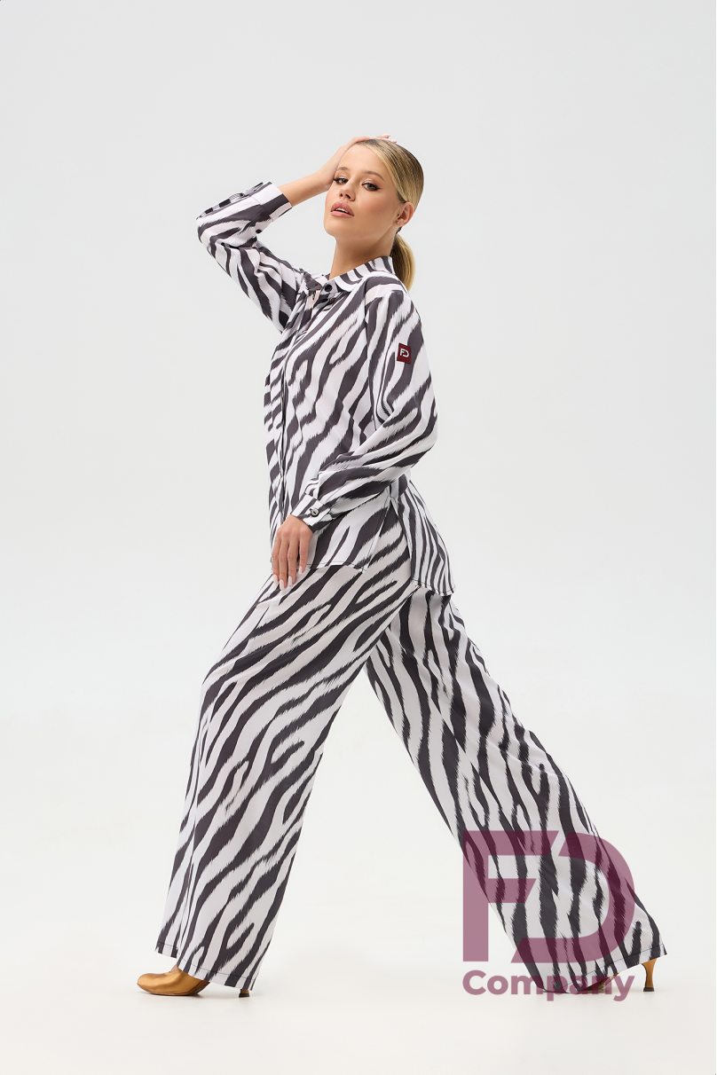 Жіночі штани для бальних танців стандарт від бренду FD Company модель Брюки БР-1349/1/Zebra
