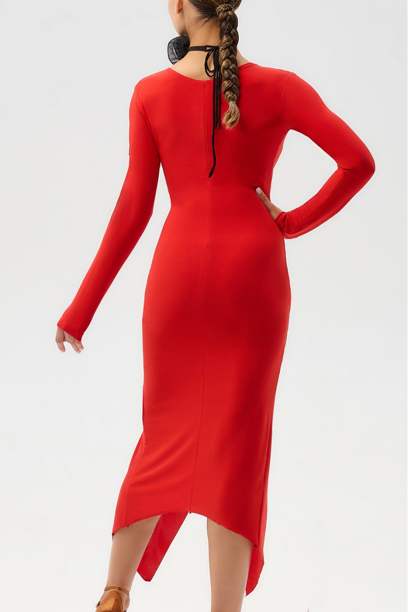 Latin dance dress by FD Company model Платье ПЛ-1355/Red