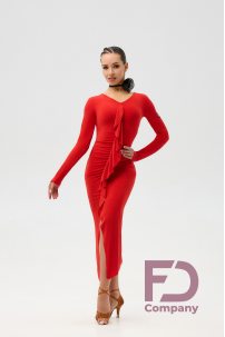 Latin dance dress by FD Company model Платье ПЛ-1355/Red