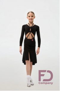 Купальник для бальних танців для дівчаток від бренду FD Company модель Купальник КУ-1334 KW/Black