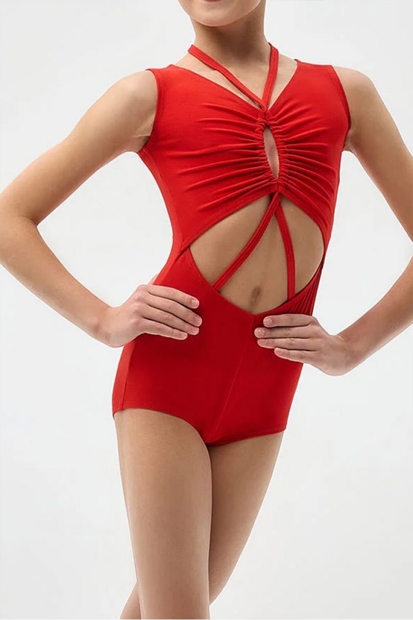 Dance leotard by FD Company style Купальник КУ-1335 KW/Red