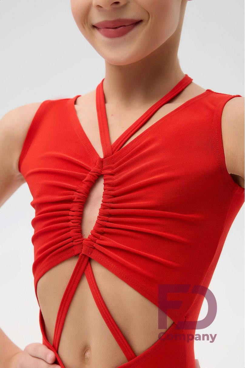 Dance leotard by FD Company style Купальник КУ-1335 KW/Red